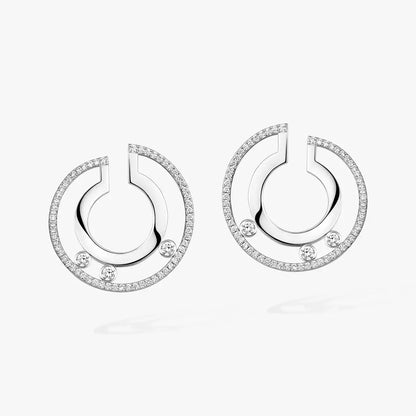 [⭐Shinejoy]ムーヴ ロマーヌ スモール ダイヤモンド フープピアス