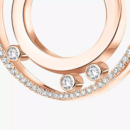 [⭐Shinejoy]ムーヴ ロマーヌ スモール ダイヤモンド フープピアス