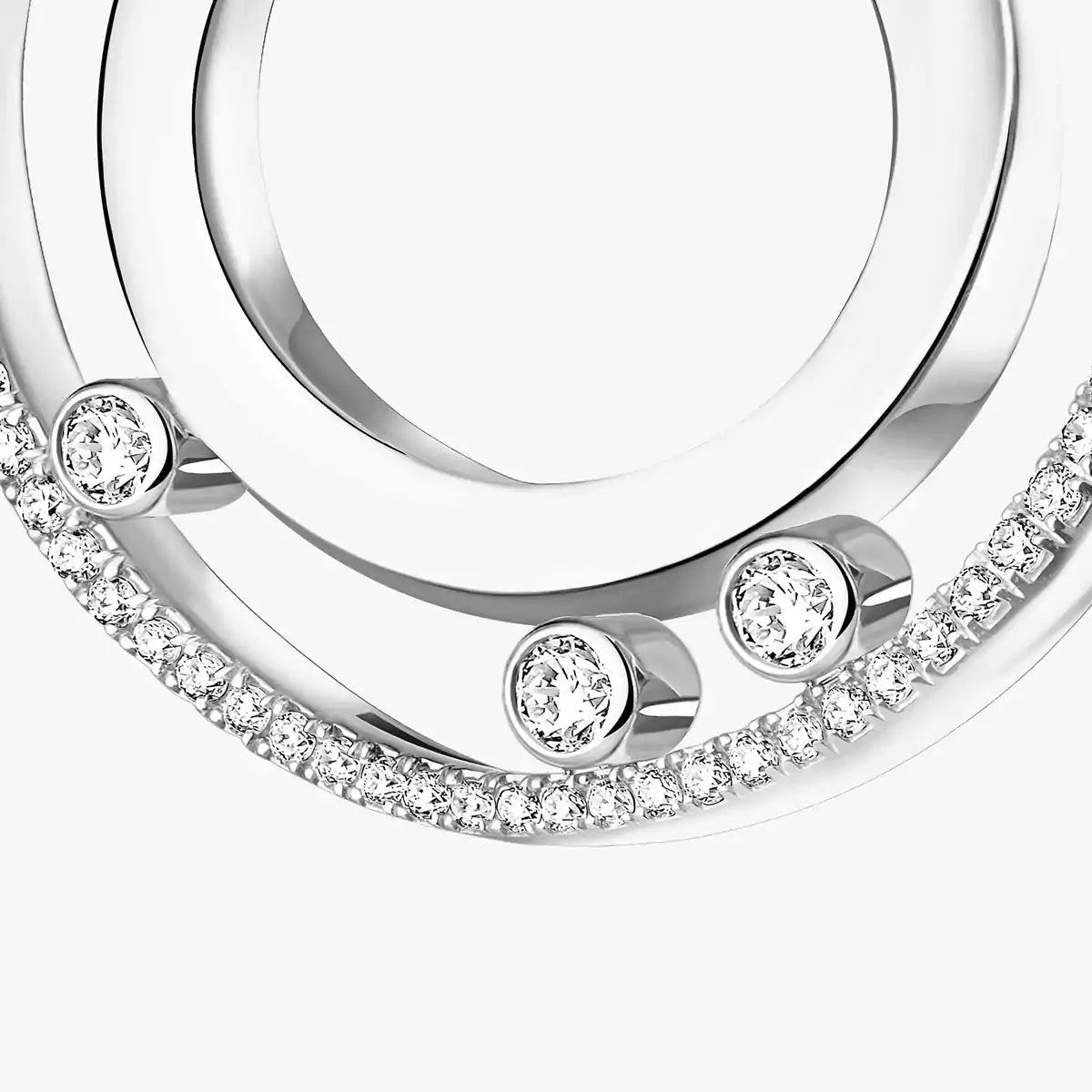 [⭐Shinejoy]ムーヴ ロマーヌ スモール ダイヤモンド フープピアス