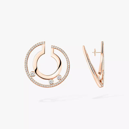 [⭐Shinejoy]ムーヴ ロマーヌ スモール ダイヤモンド フープピアス