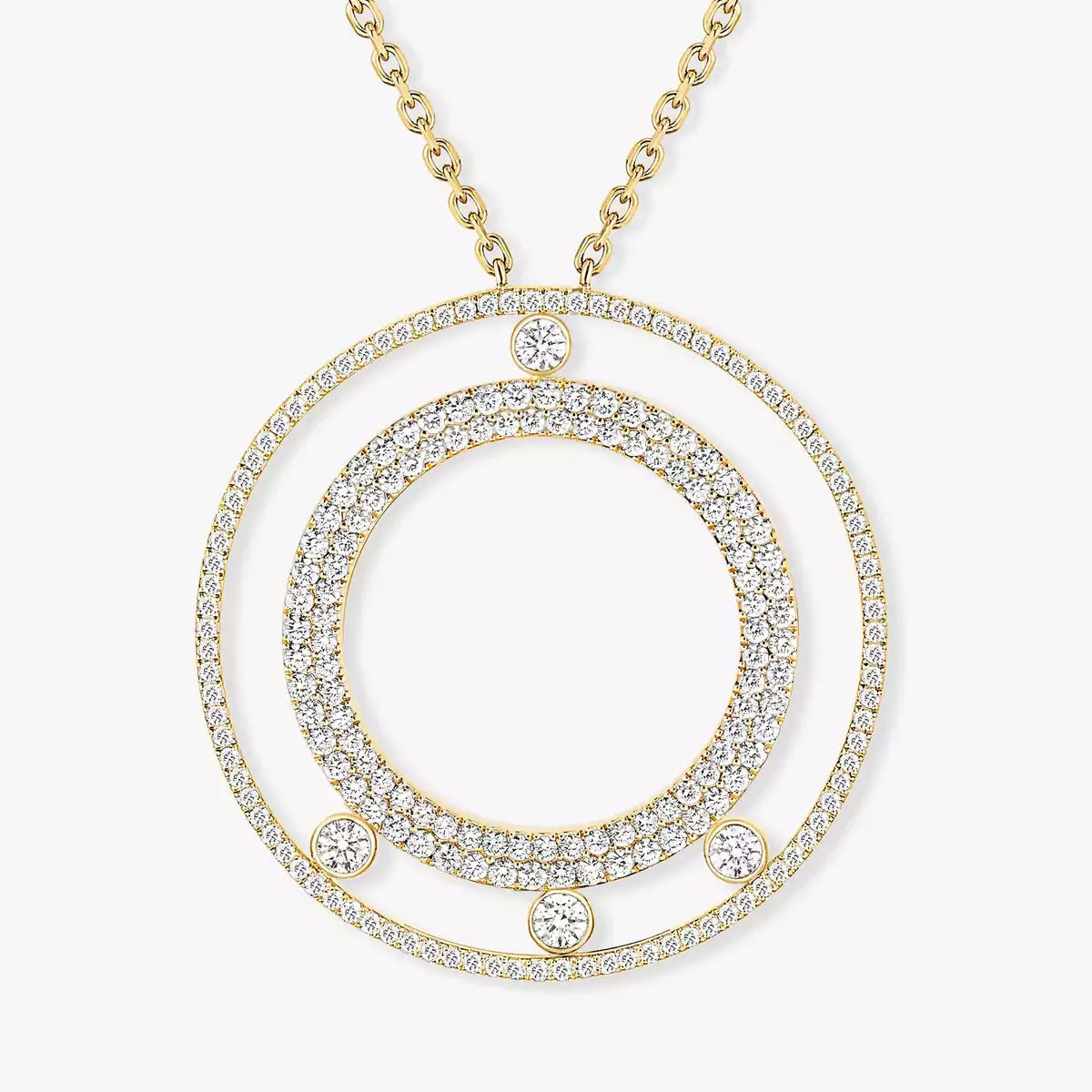 [⭐Shinejoy]Move Romane Long Pave_-Set Diamond Necklace