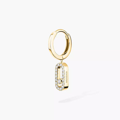 [⭐Shinejoy]ムーヴ ウノ シングルダイヤモンド フープピアス
