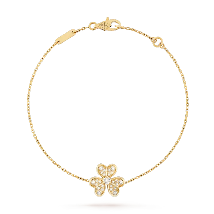 [⭐Shinejoy]FRIVOLE GOLD FLOWER DIAMOND BRACELET