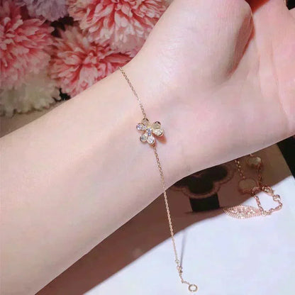 [⭐Shinejoy]FRIVOLE GOLD FLOWER DIAMOND BRACELET