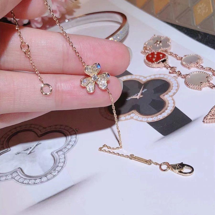 [⭐Shinejoy]FRIVOLE GOLD FLOWER DIAMOND BRACELET
