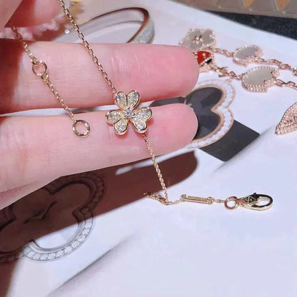 [⭐Shinejoy]FRIVOLE GOLD FLOWER DIAMOND BRACELET