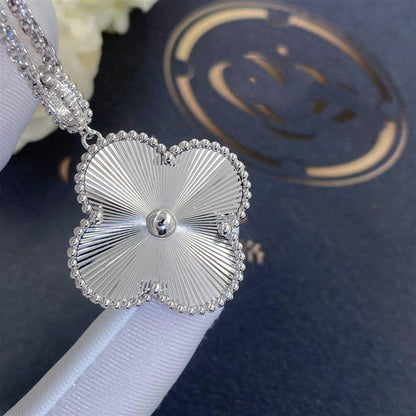 [⭐Shinejoy]CLOVER 25MM シルバー ビッグクローバーネックレス
