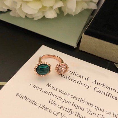 [⭐Shinejoy]PERLEE COULEURS DIAMOND ROSE GOLD BETWEEN THE FINGER RING