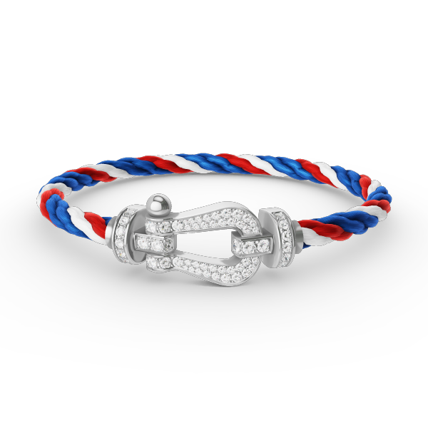 [⭐Shinejoy]FORCE LARGE HORSESHOE FULL DIAMOND BRACELET SILVER
