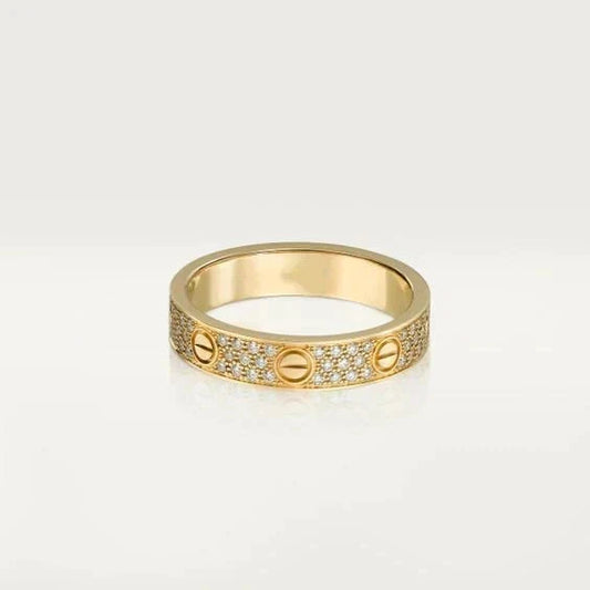 [⭐Shinejoy]LOVE RING 3.6MM DIAMOND PAVED