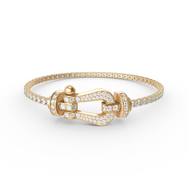 [⭐Shinejoy]FORCE  LARGE HORSESHOE FULL DIAMOND TENNIS BRACELET