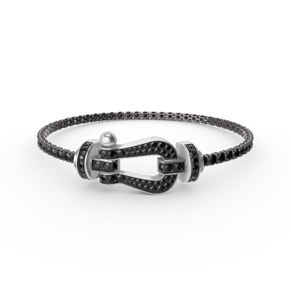 [⭐Shinejoy]FORCE  LARGE HORSESHOE FULL DIAMOND TENNIS BRACELET